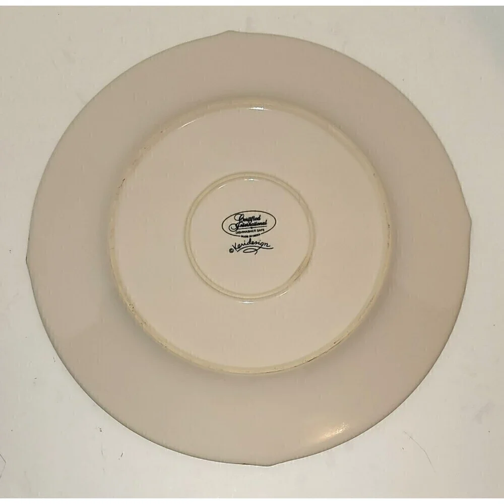 Certified International Embassy Ivory 14”Round Serving Plate Karidesign